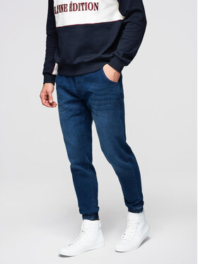 Ombre Ombre Joggery OM-PADJ-0242 Granatowy Jogger Fit