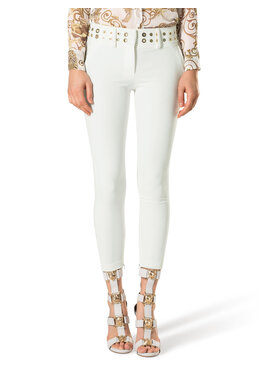 PHILIPP PLEIN PHILIPP PLEIN Spodnie materiałowe 30845 Biały Flare Fit