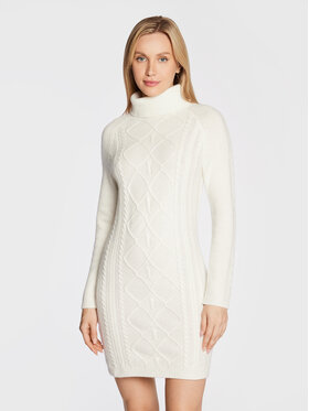 Guess Guess Džemper haljina Elisabeth W2BK35 Z2WJ0 Bijela Slim Fit