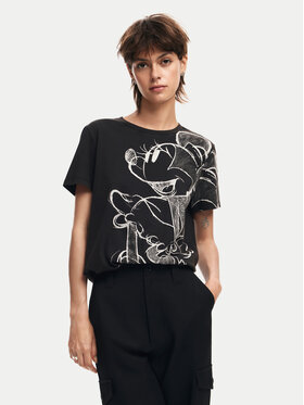 Desigual Desigual T-Shirt Mickey Drawing 24WWTKA1 Μαύρο Regular Fit