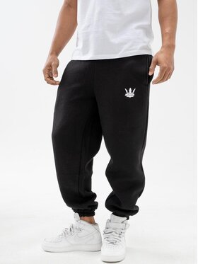 Jigga Wear Jigga Wear Spodnie dresowe Spodnie Dresowe Męskie Czarne Jigga Wear Small Crown M Czarny Regular Fit