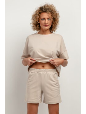 Tessita Tessita Bluza T386-3-XS/M Beżowy Oversize