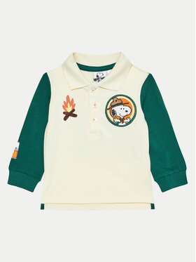 Original Marines Original Marines Тениска с яка и копчета DEAV0691NM Екрю Regular Fit