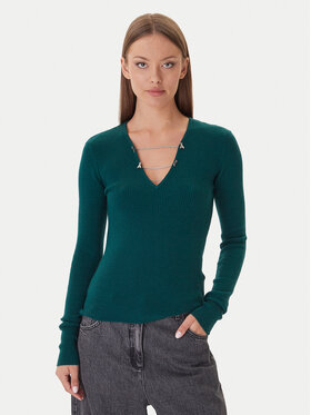 Patrizia Pepe Patrizia Pepe Pulover 2K0331/K7S0-G619 Zelena Regular Fit