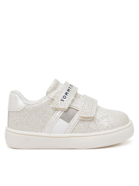 Tommy Hilfiger Tommy Hilfiger Sneakers Flag Low Cut Velcro Sneaker T1A9-33726-0375 M Écru