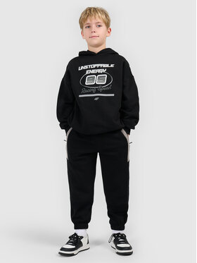 4F 4F Spodnie dresowe ESPORTS RACING Czarny Regular Fit