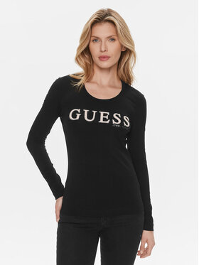 Guess Guess Блузка W4RI76 J1314 Чорний Slim Fit