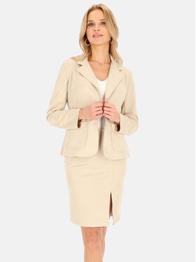 Perso Perso Prechodná bunda BLE241015F Béžová Regular Fit