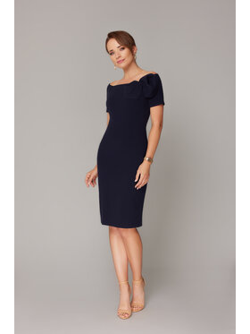 Kasia Zapała Kasia Zapała Sukienka koktajlowa Sukienka Donatella Granatowy Slim Fit