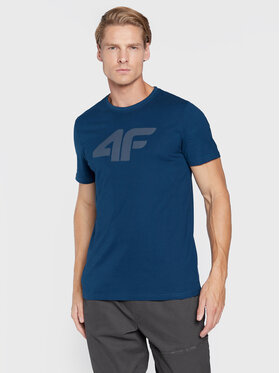 4F 4F T-Shirt H4Z22-TSM353 Granatowy Regular Fit