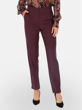 L’AF L’AF Spodnie materiałowe Donna Bordowy Regular Fit