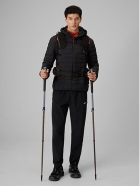 4F 4F Spodnie outdoor TREKKING Czarny Regular Fit