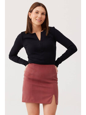 Lunedi Lunedi Spódnica Mini Bordowy Regular Fit