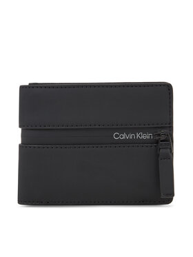 Calvin Klein Calvin Klein Portefeuille pour homme Rubberized Bifold 5Cc W/Coin K50K510922 Noir