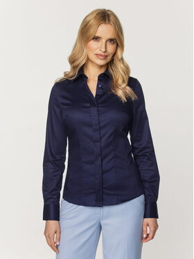 Willsoor Willsoor Koszula 61462 Granatowy Slim Fit