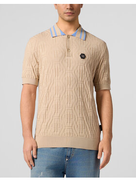 PHILIPP PLEIN PHILIPP PLEIN Polo 30018 Beżowy Regular Fit