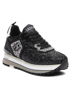 Liu Jo Liu Jo Sneakersy Maxi Wonder Glitter 24 BF3013 TX007 Czarny