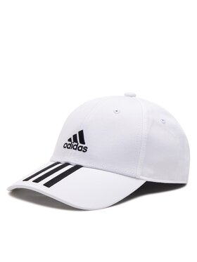 adidas adidas Czapka z daszkiem Baseball 3-Stripes Twill Cap FQ5411 Biały