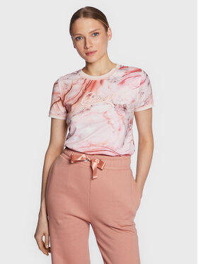 Guess Guess T-Shirt Camila W3RI31 I3Z11 Różowy Regular Fit