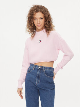 Tommy Jeans Tommy Jeans Džemper Badge DW0DW16519 Ružičasta Regular Fit