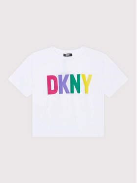 DKNY DKNY Majica D35S31 M Bela Relaxed Fit