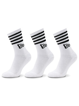 New Era New Era Набір з 3 пар низьких шкарпеток unisex Stripe Crew 13113626 Білий
