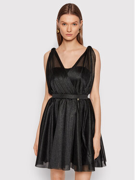 Rinascimento Rinascimento Коктейлна рокля CFC0106717003 Черен Regular Fit