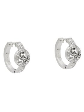 Guess Guess Náušnice Huggie Me JUBE03 138JW Strieborné rhodiovanie