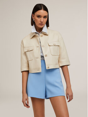 Motivi Motivi Giacca in similpelle R306W000122N002 Bianco Regular Fit