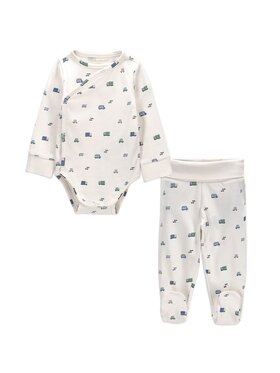 Coccodrillo Coccodrillo Súprava body s nohavicami ZC6117305MBN-003 Krémová Regular Fit