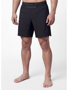 PITBULL PITBULL Szorty sportowe SMALL LOGO Czarny Regular Fit