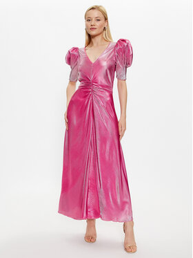 ROTATE ROTATE Sukienka koktajlowa Gradient Plisse 1000191979 Różowy Regular Fit