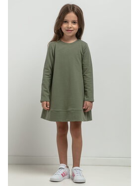 Tessita Tessita Sukienka dzianinowa SUKIENKA MMD36_8_116 Khaki Basic Fit
