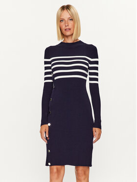 Morgan Morgan Pletena obleka 232-RMTENIS Mornarsko modra Slim Fit