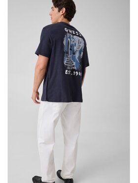 Guess Guess T-Shirt 183045 Modrá Classic Fit