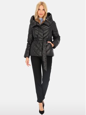 Perso Perso Kurtka damska BLH241007FX Czarny Regular Fit