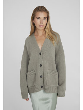 Style Republic Style Republic Kardigan Mieszanka wełny i kaszmiru Zielony Oversize
