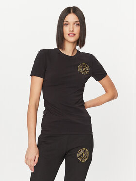 Versace Jeans Couture Versace Jeans Couture T-shirt 75HAHT06 Crna Slim Fit
