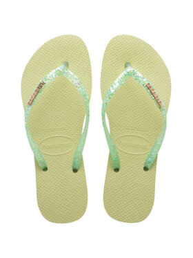 Havaianas Havaianas Japonki HAVAIANAS Infradito Donna Hav. Slim Glitter Flourish 4147122.6617 Verde Zielony