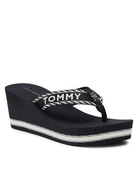 Tommy Hilfiger Japonke Webbing H Wedge Sandal FW0FW07149 Mornarsko Modra