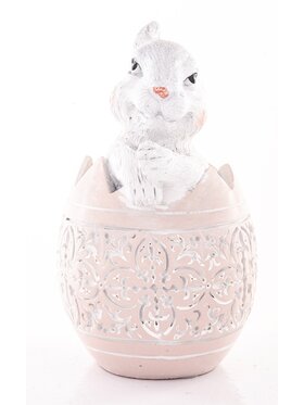 MIAhome MIAhome Figurka króliczek w skorupce PISANKI Różowy