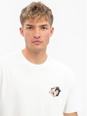 Smerfy Smerfy T-Shirt Koszulka Z Krótkim Rękawem Męska Biała Smerfy Mini Gargamel L Biały Regular Fit