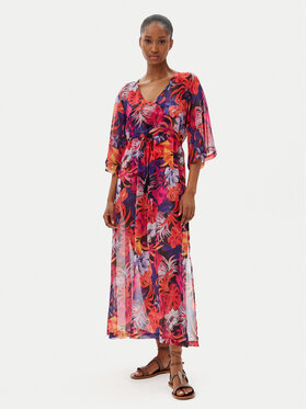 Selmark Selmark Sukienka plażowa BL596 Kolorowy Relaxed Fit