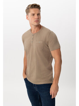 Volcano Volcano T-Shirt T-WARU Beżowy Regular Fit