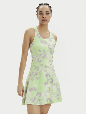 adidas adidas Sukienka letnia Floral Graphic IS4246 Zielony Slim Fit