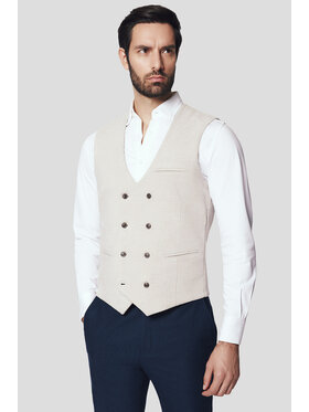 Lancerto Lancerto Kamizelka Padova KA131224000010 Beżowy Slim Fit