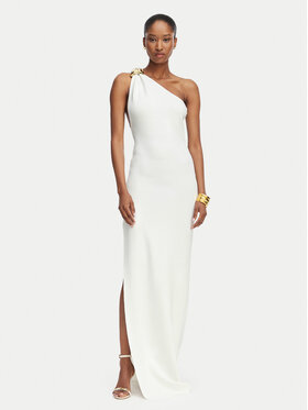 Elisabetta Franchi Elisabetta Franchi Vakarinė suknelė AM-43B-62E2-V600 Kreminė Slim Fit