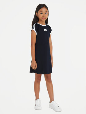 Tommy Hilfiger Tommy Hilfiger Kleid für den Alltag 1985 KG0KG07933 Dunkelblau Regular Fit