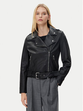 BOSS BOSS Odinė striukė C_Sameli 50510964 Juoda Regular Fit