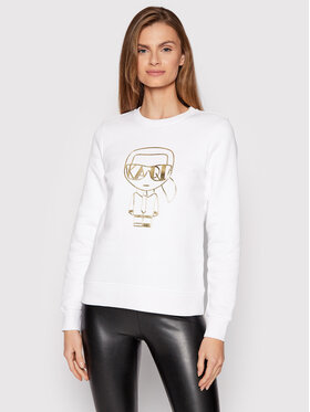 KARL LAGERFELD KARL LAGERFELD Sweatshirt Ikonik Art Deco 216W1804 Blanc Regular Fit